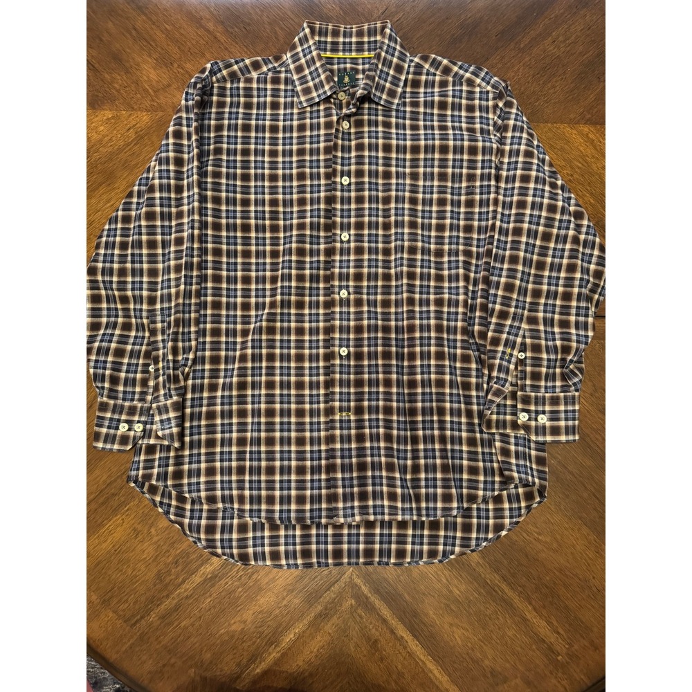 Robert Talbott Plaid Long Sleeve Button Down Shirt Classic Menswear |P1